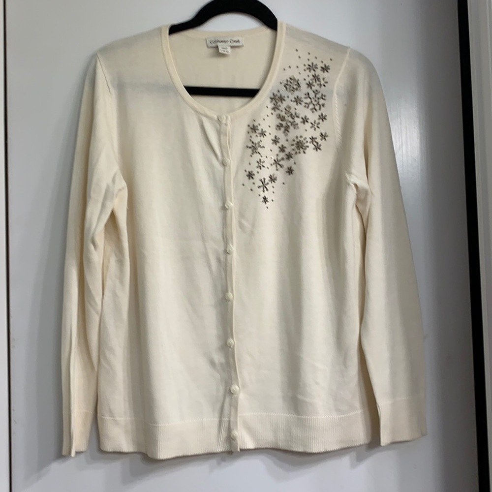 Coldwater Creek Snowflake Cardigan